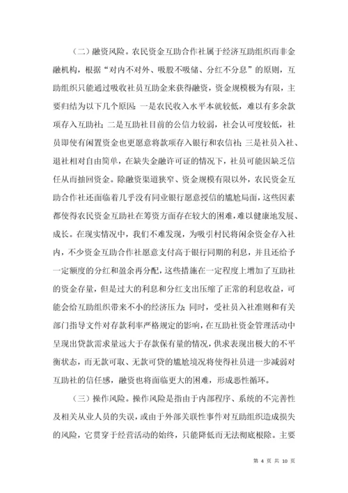 农民资金互助合作社风险控制策略.docx
