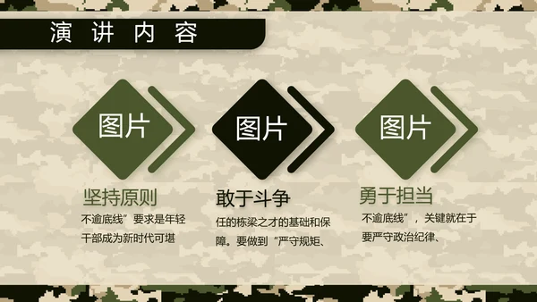 迷彩风八一特种兵部队工作总结动态PPT模板