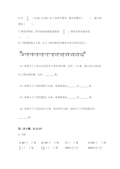 人教版数学六年级下册试题期末模拟检测卷及参考答案（突破训练）.docx