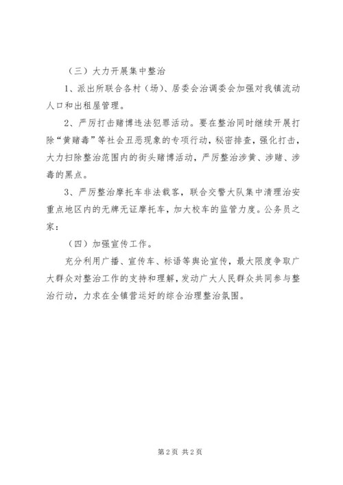 镇政府综合治理整治工作方案.docx