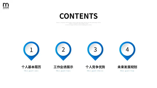 微立体风简约形状公司企业部门岗位竞聘个人简历自我介绍PPT竞聘1