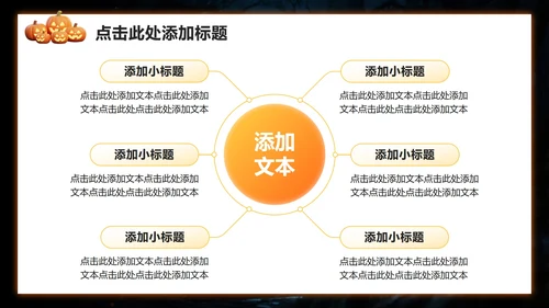 橙黄色3D风万圣节活动策划营销方案PPT模板
