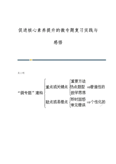 促进核心素养提升的微专题复习实践与感悟.docx