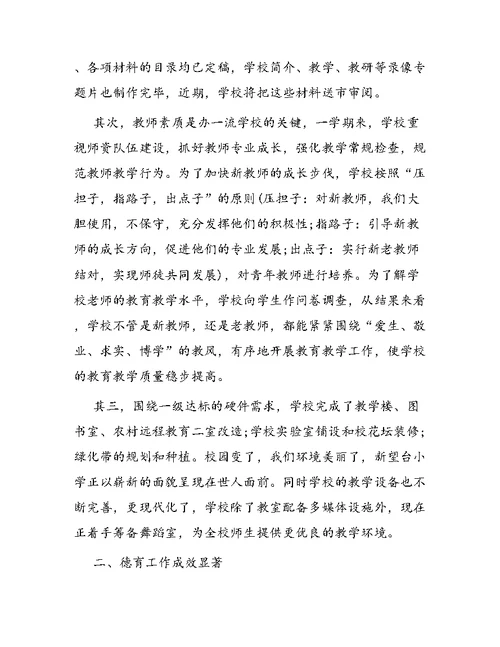 小学学期教学工作总结范例