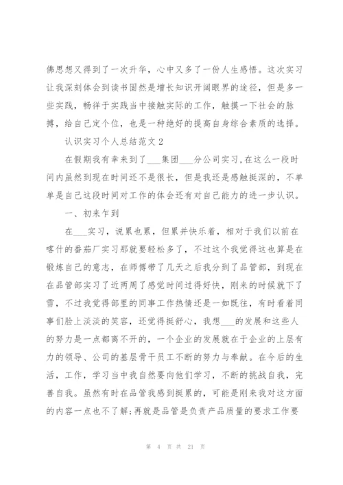 认识实习个人总结范文5篇.docx