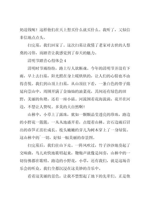 清明节小长假踏青游玩心得体会例文5篇