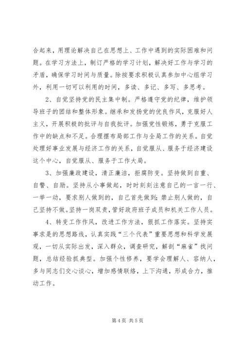 乡镇民主生活会个人剖析报告范文.docx