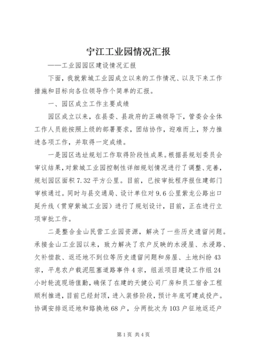 宁江工业园情况汇报 (3).docx