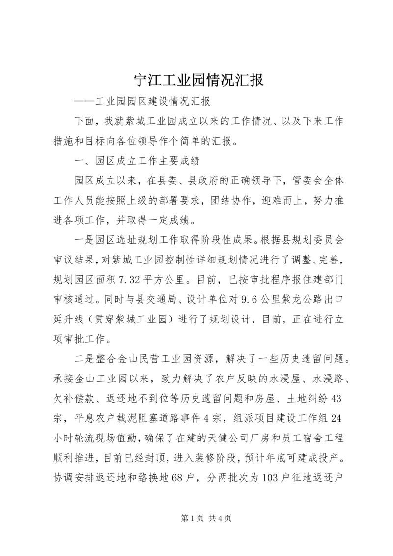 宁江工业园情况汇报 (3).docx