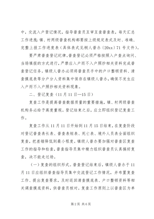 关于做好第六次人口普查复查阶段工作的实施意见.docx