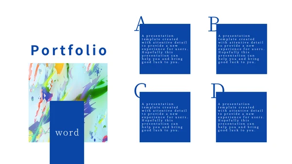 绚丽油画多彩毕业展示作品集通用PPT模板