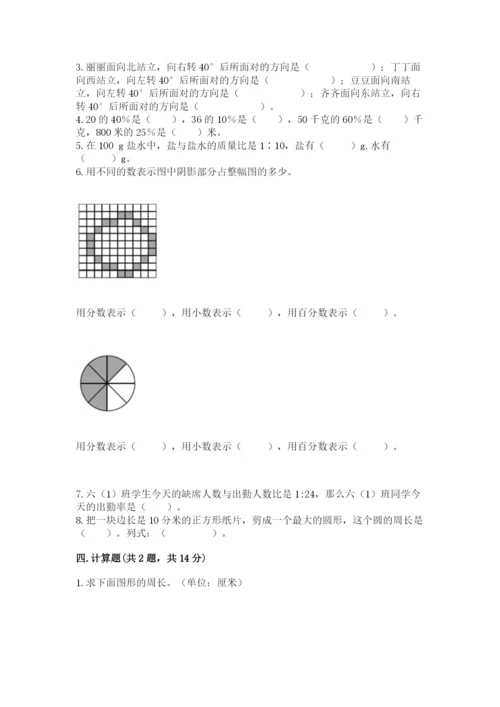 小学数学六年级上册期末测试卷及答案（各地真题）.docx