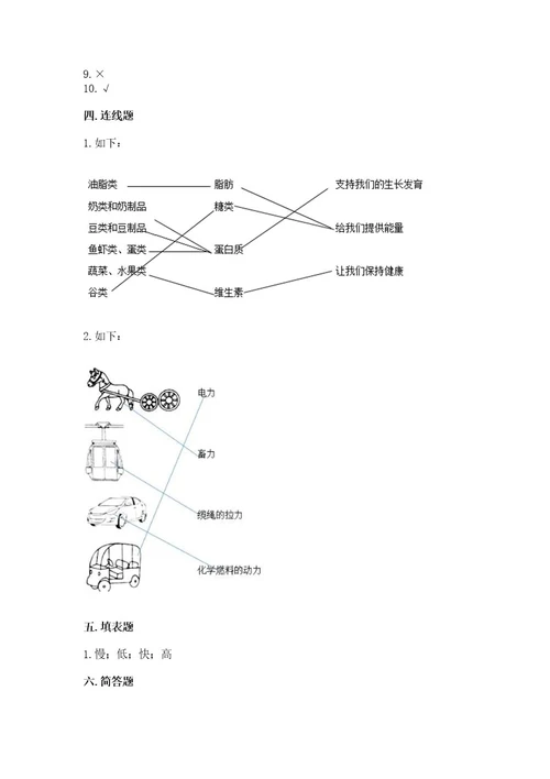 教科版四年级上册科学期末测试卷（培优b卷）