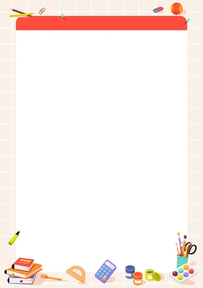 可爱卡通风格信纸学习纸