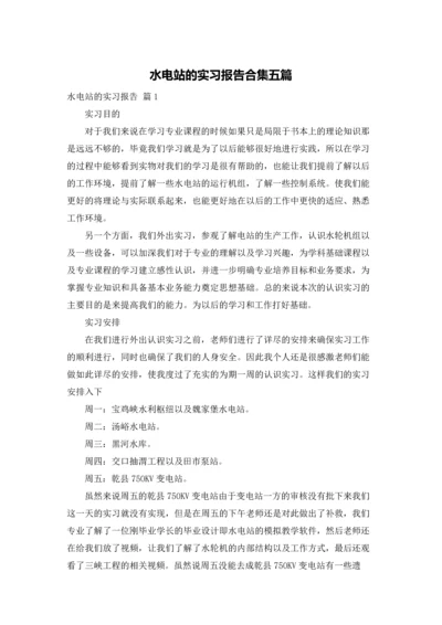 水电站的实习报告合集五篇.docx