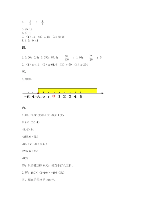 北师大版六年级数学下学期期末测试题附答案【夺分金卷】.docx