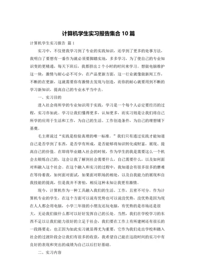 计算机学生实习报告集合10篇.docx