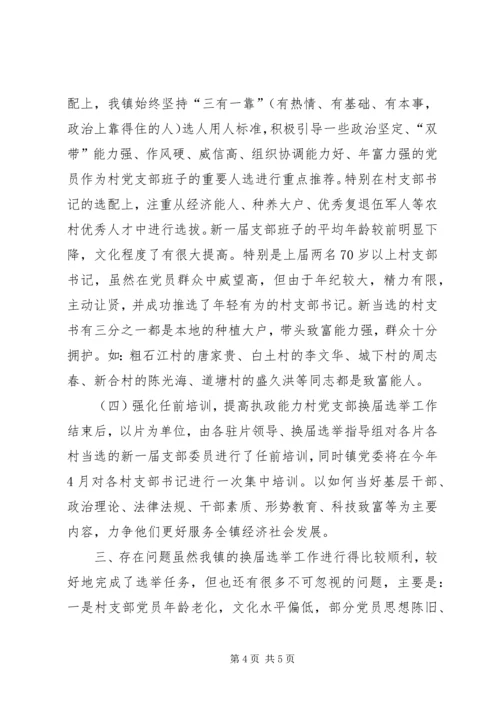 乡镇某年村党支部换届选举工作总结.docx