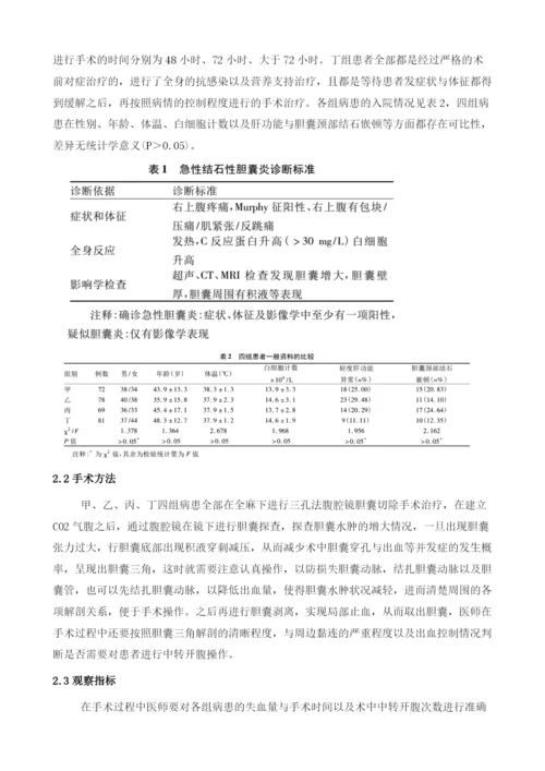 急性胆囊炎的诊断及最佳手术时机探讨.docx