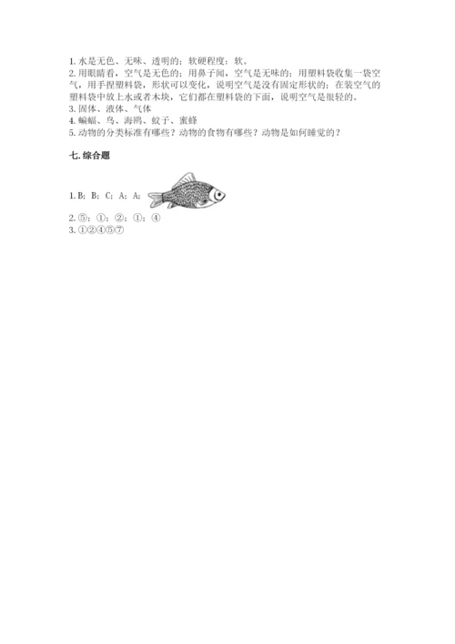 教科版一年级下册科学期末测试卷及参考答案【培优a卷】.docx