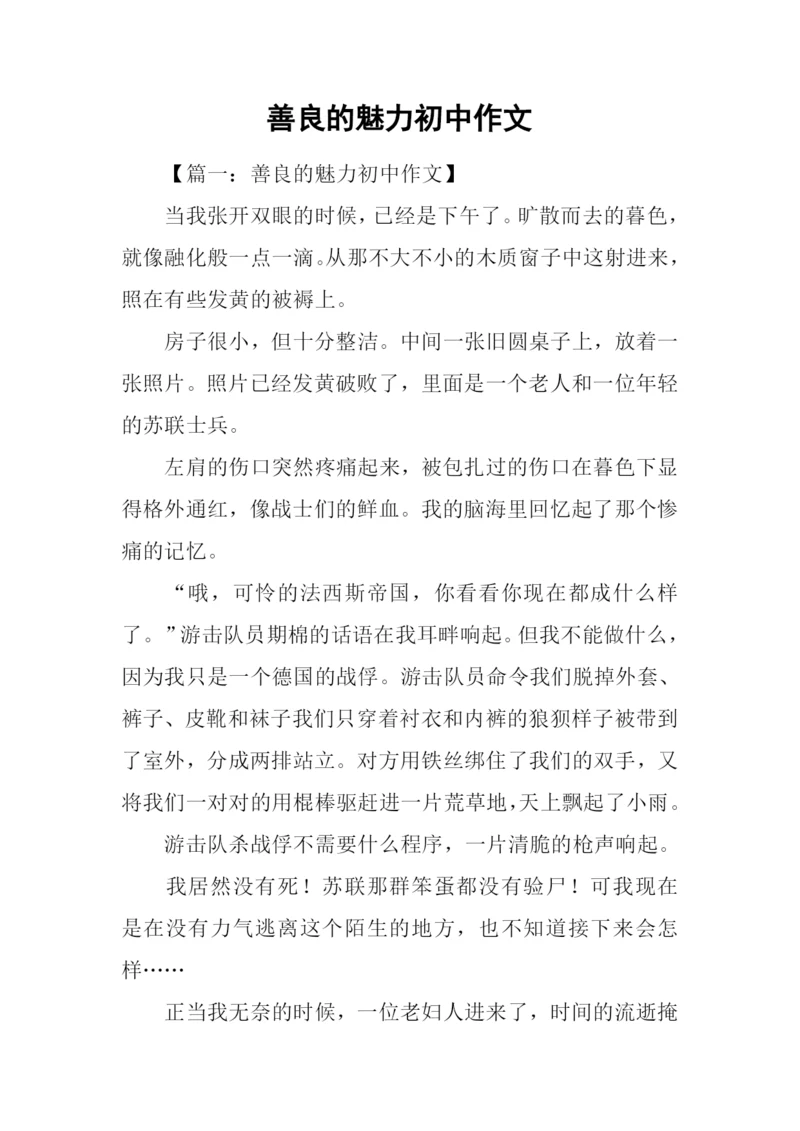 善良的魅力初中作文.docx