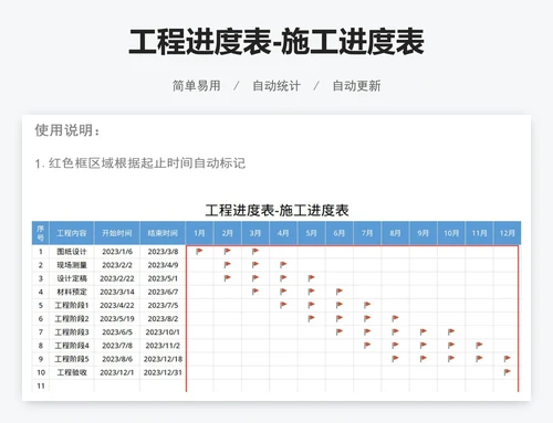 工程进度表-施工进度表
