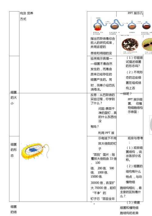 《细菌》初中生物优秀教学设计(教案)065635.docx