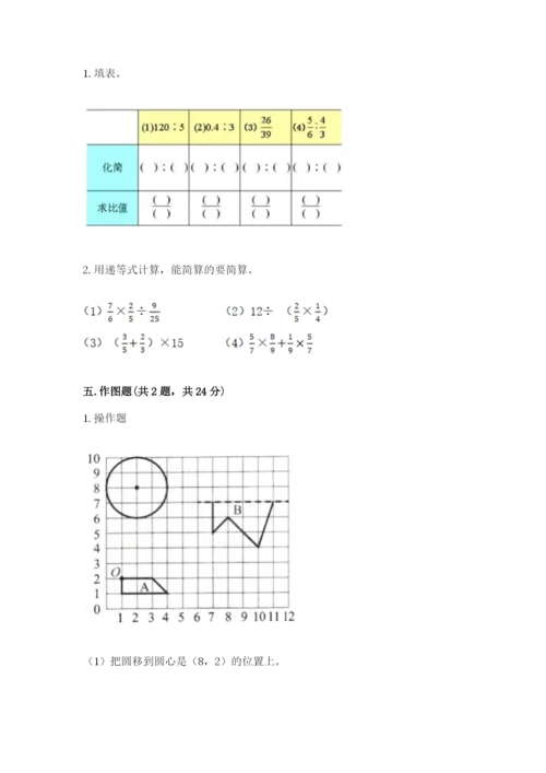 人教版六年级上册数学期末测试卷精品【各地真题】.docx