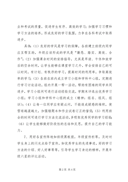 高二年级期中考试前工作计划.docx