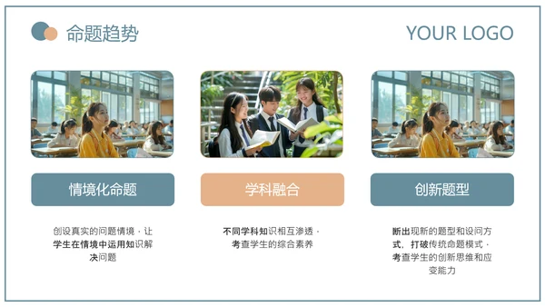 蓝绿色简约风教育研究课题总结PPT