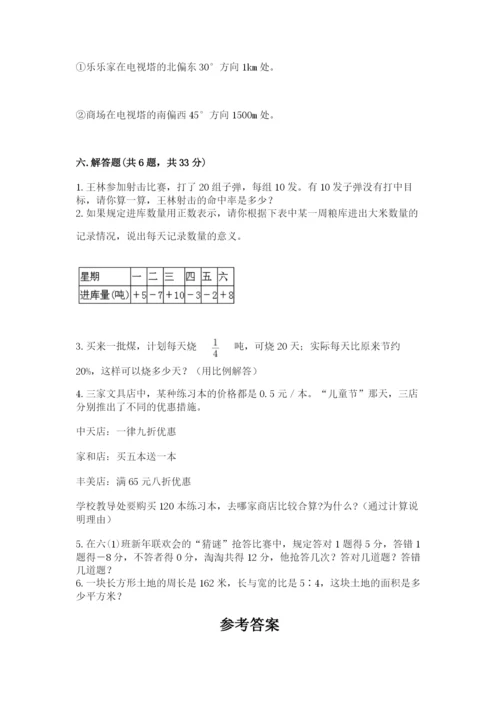 北京版小学六年级下册数学期末综合素养测试卷附参考答案（a卷）.docx