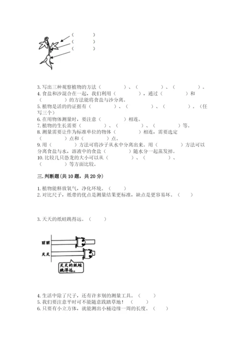 教科版一年级上册科学期末测试卷精品（含答案）.docx