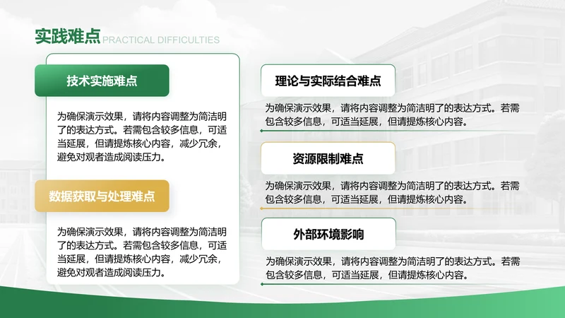 实践难点-答辩PPT模板