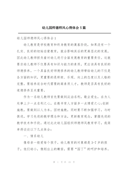 幼儿园师德师风心得体会5篇.docx