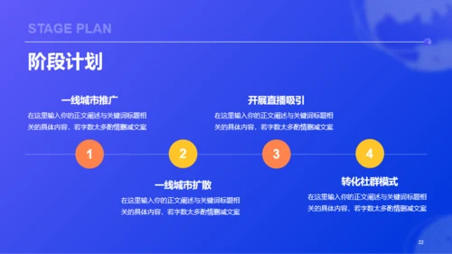 蓝色创意酷炫3D工作总结PPT
