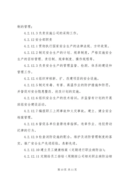 安全生产责任制清单及详细内容 (4).docx