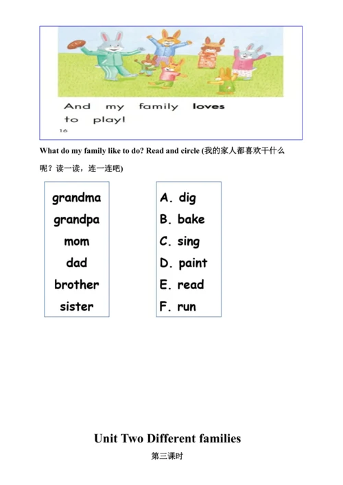 Unit 2 Different families  单元作业设计