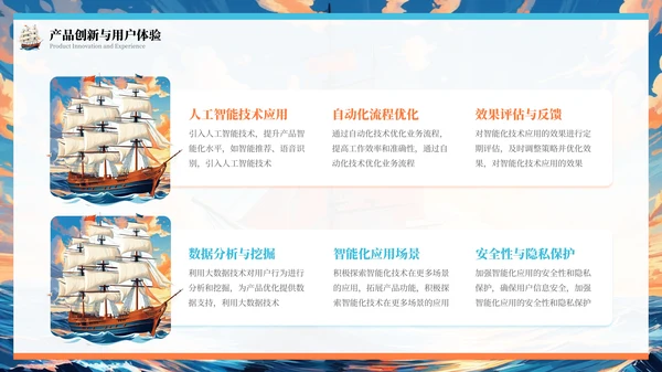 橙色插画风乘风破浪扬帆起航年终总结报告PPT模板