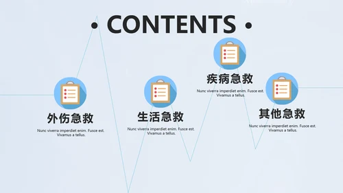 小清新急救常识普及医疗PPT模板