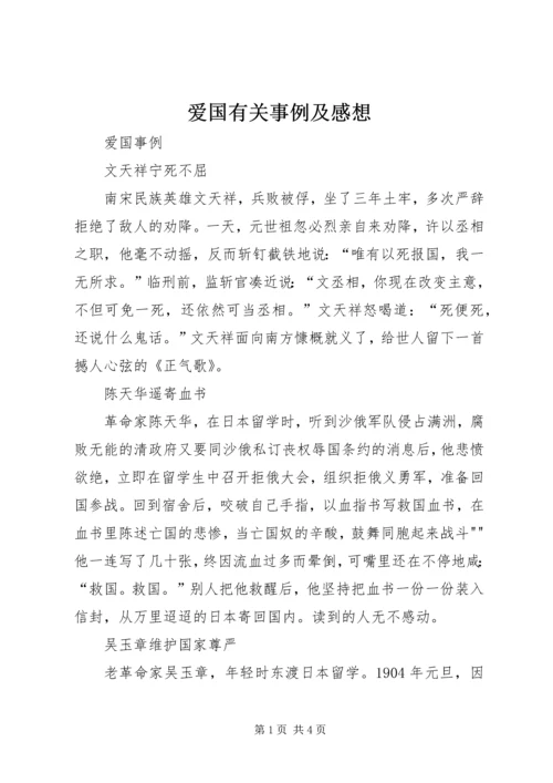 爱国有关事例及感想_1.docx