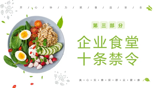 企业食品从业人员培训食品安全教育PPT课件员工培训
