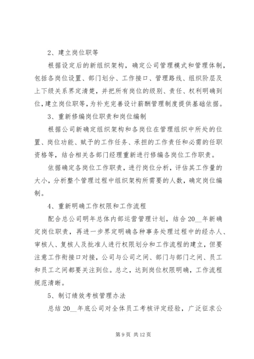 人力资源工作计划范文材料.docx