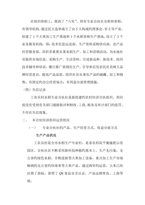 工农兵村水稻专业合作社示范专项项目可行性专题研究报告.docx