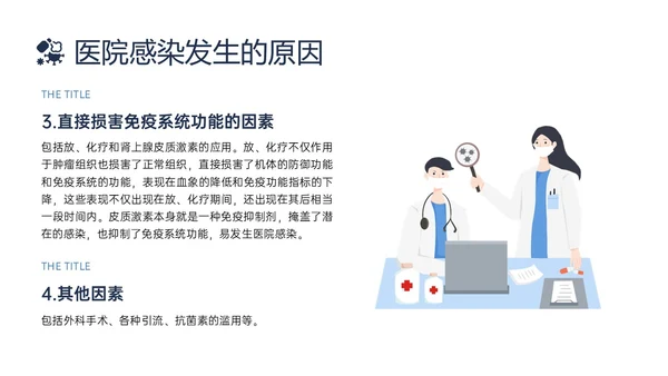 蓝色简约插画医院感染管理PPT课件院感知识培训