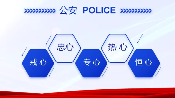 蓝色大气警务室工作总结计划动态PPT模板