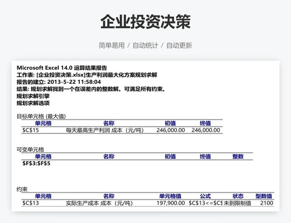 企业投资决策