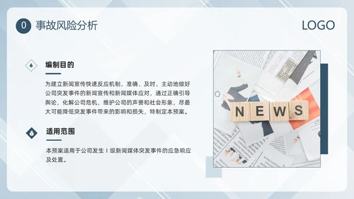 蓝色简约新闻突发事件应急预案PPT模板宣传PPT动态PPT应急预案培训