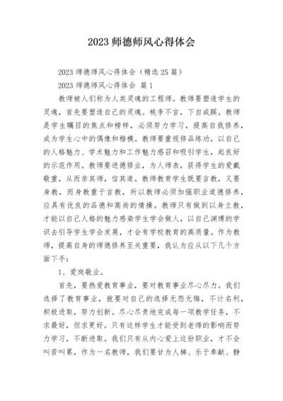 2023师德师风心得体会.docx