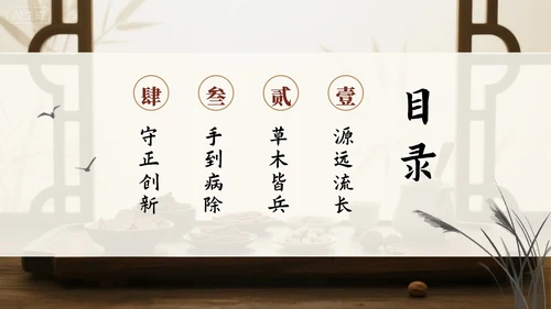 简约实景中国风中医药科普介绍PPT模板