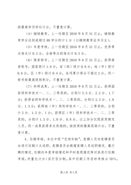 事业单位空岗补缺实施方案.docx